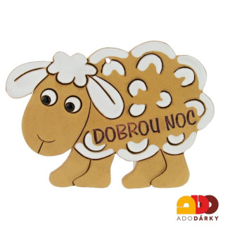 Ovečka z keramiky "Dobrou noc" 16,5 cm
