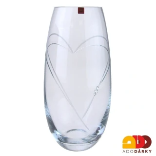 Váza srdce brus swarovski 250 mm